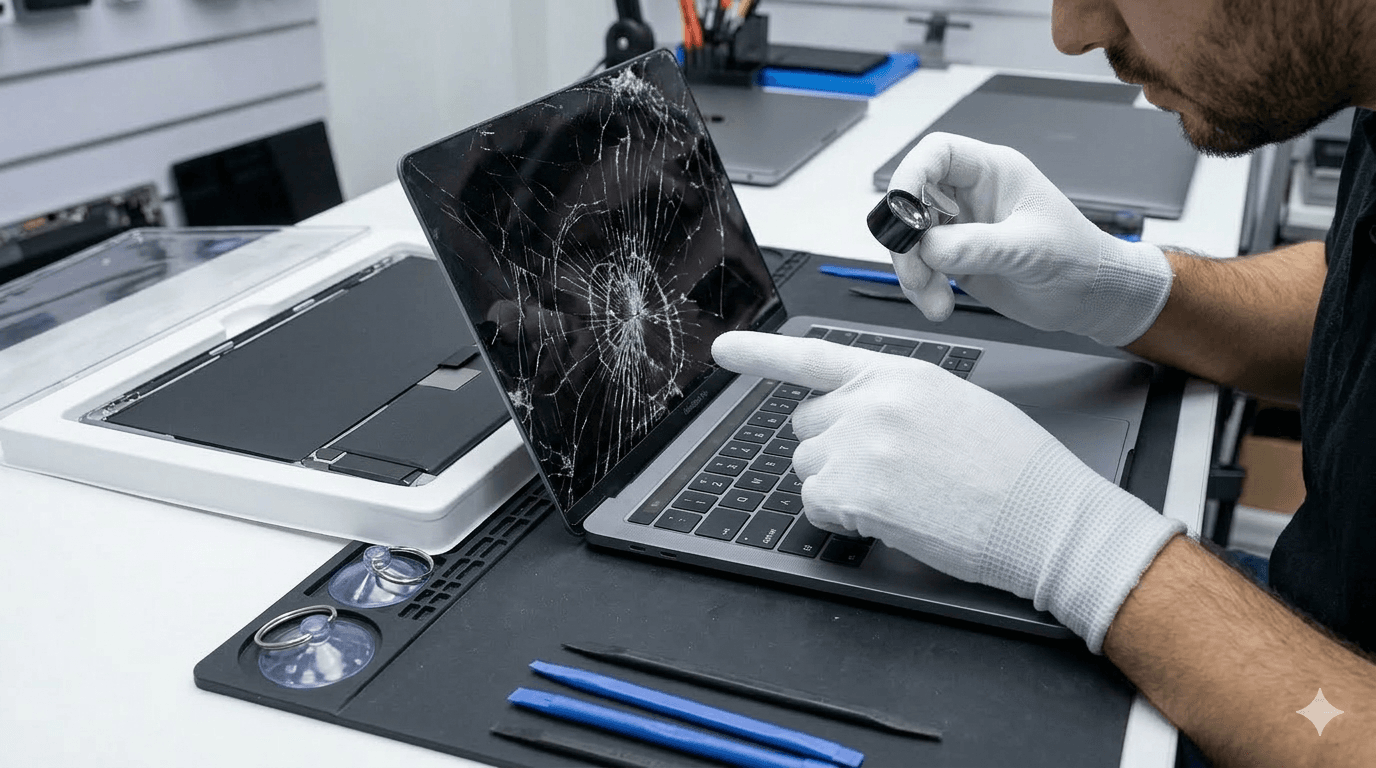 Como consertar o vidro do MacBook Pro? - Ease Tech